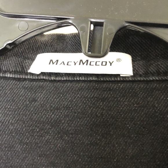 MACY MCCOY Black Denim Designer Jacket - Picture 2 of 6